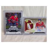 Lot of 2 Ryan Poehling Hockey Cards Featuring Exquisite Collection Rookies and Ultimate Rookies Auto Patch 200/399