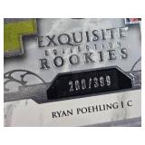 Lot of 2 Ryan Poehling Hockey Cards Featuring Exquisite Collection Rookies and Ultimate Rookies Auto Patch 200/399
