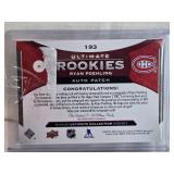 Lot of 2 Ryan Poehling Hockey Cards Featuring Exquisite Collection Rookies and Ultimate Rookies Auto Patch 200/399