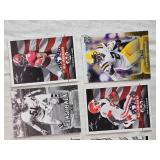 Lot of 2020 Leaf Draft Football Cards Featuring Joe Burrow, Justin Jefferson, and Jalen Hurts and Empty Box