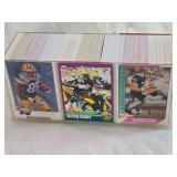 8" Plastic Case of Various Brand NFL Football Cards Including from 2008 Upper Deck Football Heroes, Fleer Ultra 