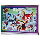 8" Plastic Case of Various Brand NFL Football Cards Including from 2008 Upper Deck Football Heroes, Fleer Ultra 