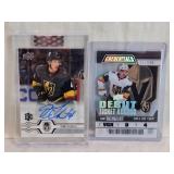 Lot of 2 Jimmy Schuldt Hockey Cards Featuring Upper Deck Rookie Auto and Debut Ticket Access Numbered 25/299