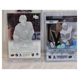 Lot of 2 Jimmy Schuldt Hockey Cards Featuring Upper Deck Rookie Auto and Debut Ticket Access Numbered 25/299