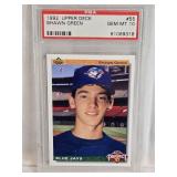 Shawn Green Rookie 1992 Upper Deck #55 PSA Graded Gem MT 10  - Blue Jays Baseball Card