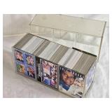 8" Plastic Case of Baseball Cards From Various Products Including 1995-1996 Upper Deck, 2002 Upper Deck, 1996 Donruss - Uncounted