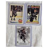 Lot of 3 Wayne Gretzky Hockey Cards including 1990-91 Topps All-Star and 1989-90 Team Scoring Leaders.