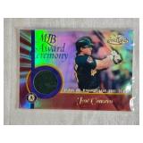 Jose Canseco 1986 AL Rookie 2001 Topps Gold Label MLB Award Ceremony Relic Card #JCR-JC4 - Oakland Athletics Baseball Card