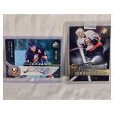 Lot of 2 Mark Parrish Hockey Cards Including SP Game Used Edition SIGNificance Auto Numbered 1/100 and SPx Xcitement Superstars 499/499