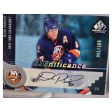 Lot of 2 Mark Parrish Hockey Cards Including SP Game Used Edition SIGNificance Auto Numbered 1/100 and SPx Xcitement Superstars 499/499