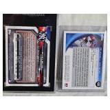 Lot of 2 Russell Wilson Baseball Cards including 2018 Bowman Chrome Prospects Blue Refractor Numbered 106/150 SGC Graded 10 and Topps Pro Debut.