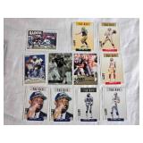 Lot of 11 Football Cards Featuring Brett Favre, Steve Young, Deion Sanders, Jerry Rice, and Barry Sanders