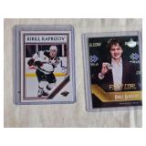 Lot of 2 Kirill Kaprizov Hockey Cards Including First Goal and Action Shot Cards