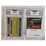 Lot of 2 Basketball Cards Featuring Zion Williamson Rookie Customs GMA 10 and Giannis Antetokounmpo ACEO Custom GMA 10