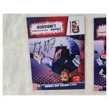 Lot of 4 Hockey Cards Featuring Charlie Lindgren and Nick Jensen