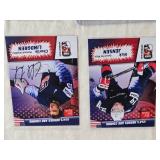 Lot of 4 Hockey Cards Featuring Charlie Lindgren and Nick Jensen