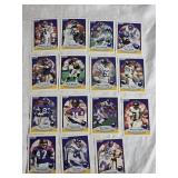 Lot of 15 Minnesota Vikings Football Cards from 1990 Fleer Set Featuring Players like Wade Wilson, Herschel Walker, and Anthony Carter