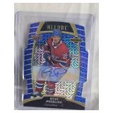 Lot of 2 Ryan Poehling Rookie Hockey Cards Including Upper Deck Credentials Rookie Science and Allure Blue Line Rookie Auto Numbered 25/35