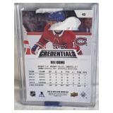 Lot of 2 Ryan Poehling Rookie Hockey Cards Including Upper Deck Credentials Rookie Science and Allure Blue Line Rookie Auto Numbered 25/35