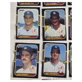 Lot of 25 New York Yankees 1987 Donruss Baseball Cards Featuring Players like Don Mattingly, Rickey Henderson, and Ron Guidry