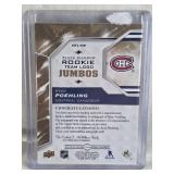 Ryan Poehling Rookie 2019-20 Upper Deck Black Diamond Team Logo Jumbos Auto #RTL-RP Numbered 14/99 - Montreal Canadiens Hockey Card