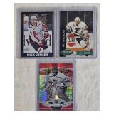 Lot of 3 Hockey Cards Featuring Bret Hedican, Nick Jensen, and Jonathan Quick