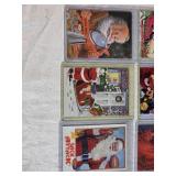 Lot of 9 Santa Claus Sports Cards Featuring Various Brands and Themes