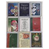Lot of 9 Santa Claus Sports Cards Featuring Various Brands and Themes