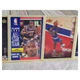13 1/2" Plastic Case Basketball Cards with Various Years and Brands Such as Upper Deck 89-90, Fleer 