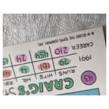 Box of Baseball Cards with Various Years and Brands including Donruss 