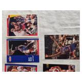 Box of NBA Basketball Cards from Various Brands and Years including Fleer 