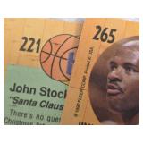 Box of NBA Basketball Cards from Various Brands and Years including Fleer 