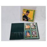 Small Binder of 1999 Limited Edition Jose Canseco Baseball Cards and Talking Baseball Card Record