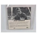 Small Binder of 1999 Limited Edition Jose Canseco Baseball Cards and Talking Baseball Card Record