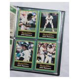 Small Binder of 1999 Limited Edition Jose Canseco Baseball Cards and Talking Baseball Card Record
