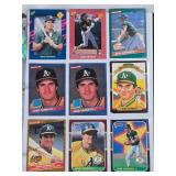 Huge Binder of Jose Canseco Baseball Cards Includes various sets and designs featuring Jose Canseco cards may include special features such as Rookie cards, All-Star editions, and holographic designs.