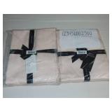 2 Pack Full Blush 100% Cotton Sateen Flate Sheet Separate | BOKSER HOME