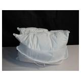 2 Pack Standard Size Soft White Duck Feather & Down Bed Pillow | BOKSER HOME