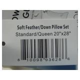 2 Pack Standard Size Soft White Duck Feather & Down Bed Pillow | BOKSER HOME
