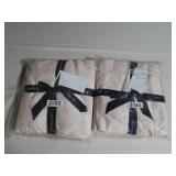 2 Pack Size Full Blush 100% Cotton Sateen Fitted Sheet  | BOKSER HOME