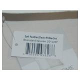 2 Pack Standard Size Soft White Duck Feather & Down Bed Pillow | BOKSER HOME