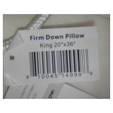 King Size Firm 700 fill Power Luxury White Duck Down RDS Certified Machine Washable White Bed Pillow | BOKSER HOME