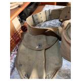 Military items, burlap sacks, misc