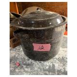 Oval metal tub, canner, misc