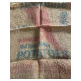 Military items, burlap sacks, misc