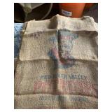Military items, burlap sacks, misc
