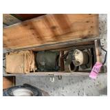 Military items, burlap sacks, misc