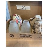 Blue vintage jars, more