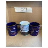 Blue vintage jars, more