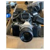 Vintage cameras and camera accessories